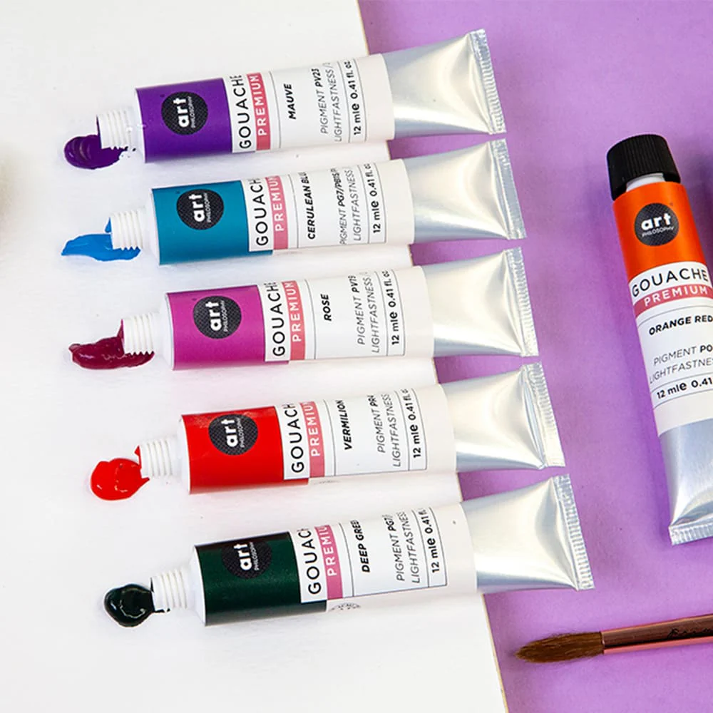 Art Philosophy - Set 18 Pinturas Gouache Premium Tubos 12 ml - Image 4