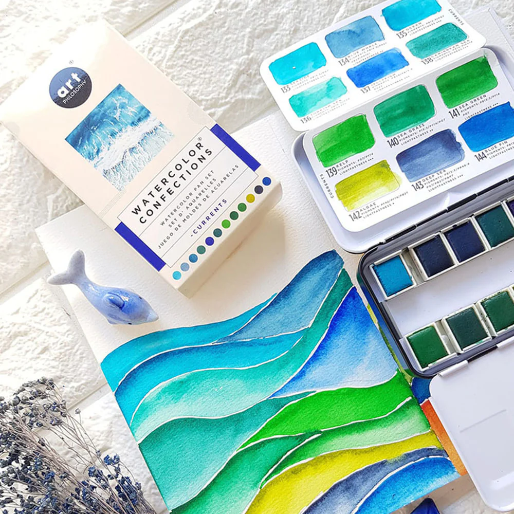 Art Philosophy Watercolor Confections - Set 12 Acuarelas Currents - Image 3