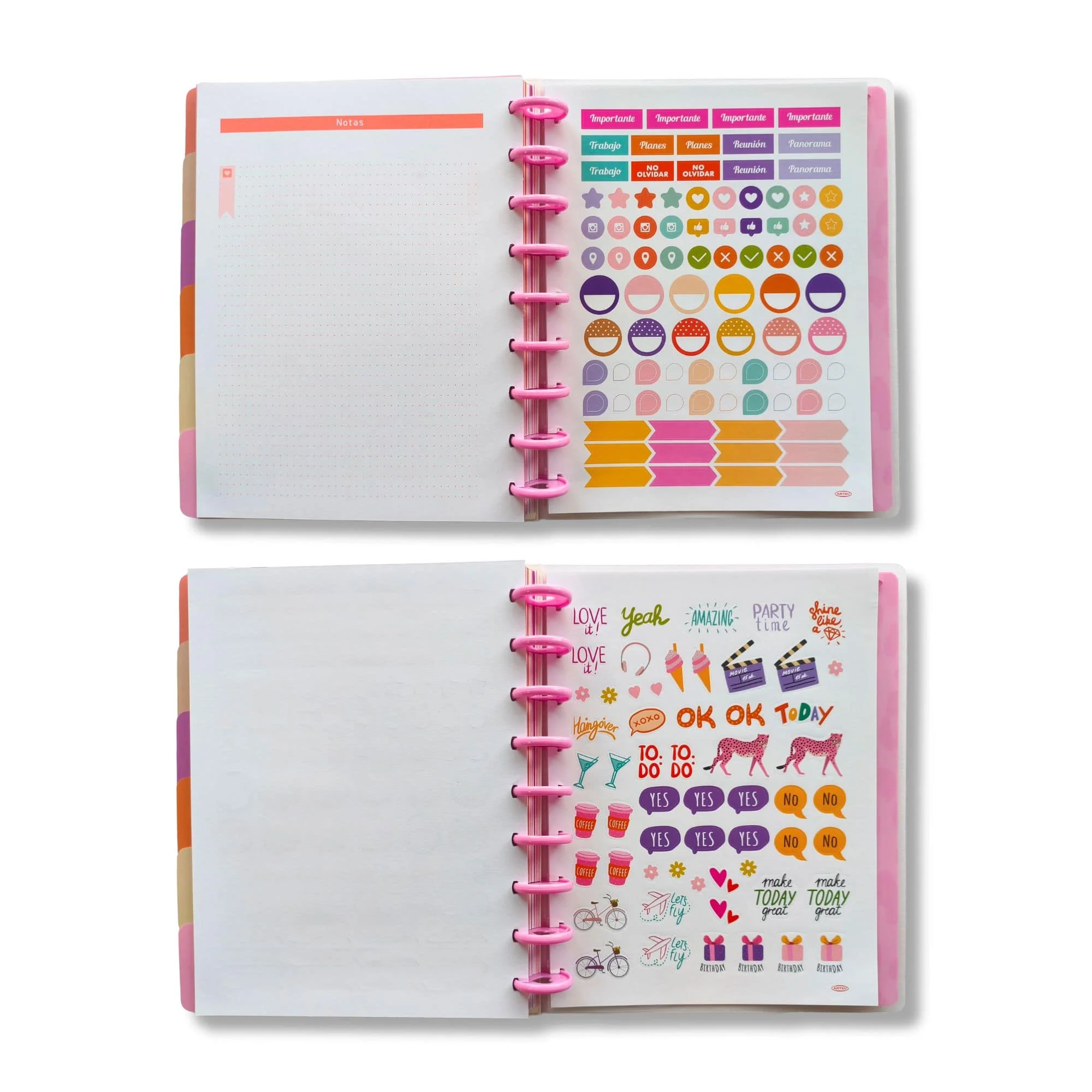 Artel - Planner 12 Meses Discos Animal Pink - Image 7
