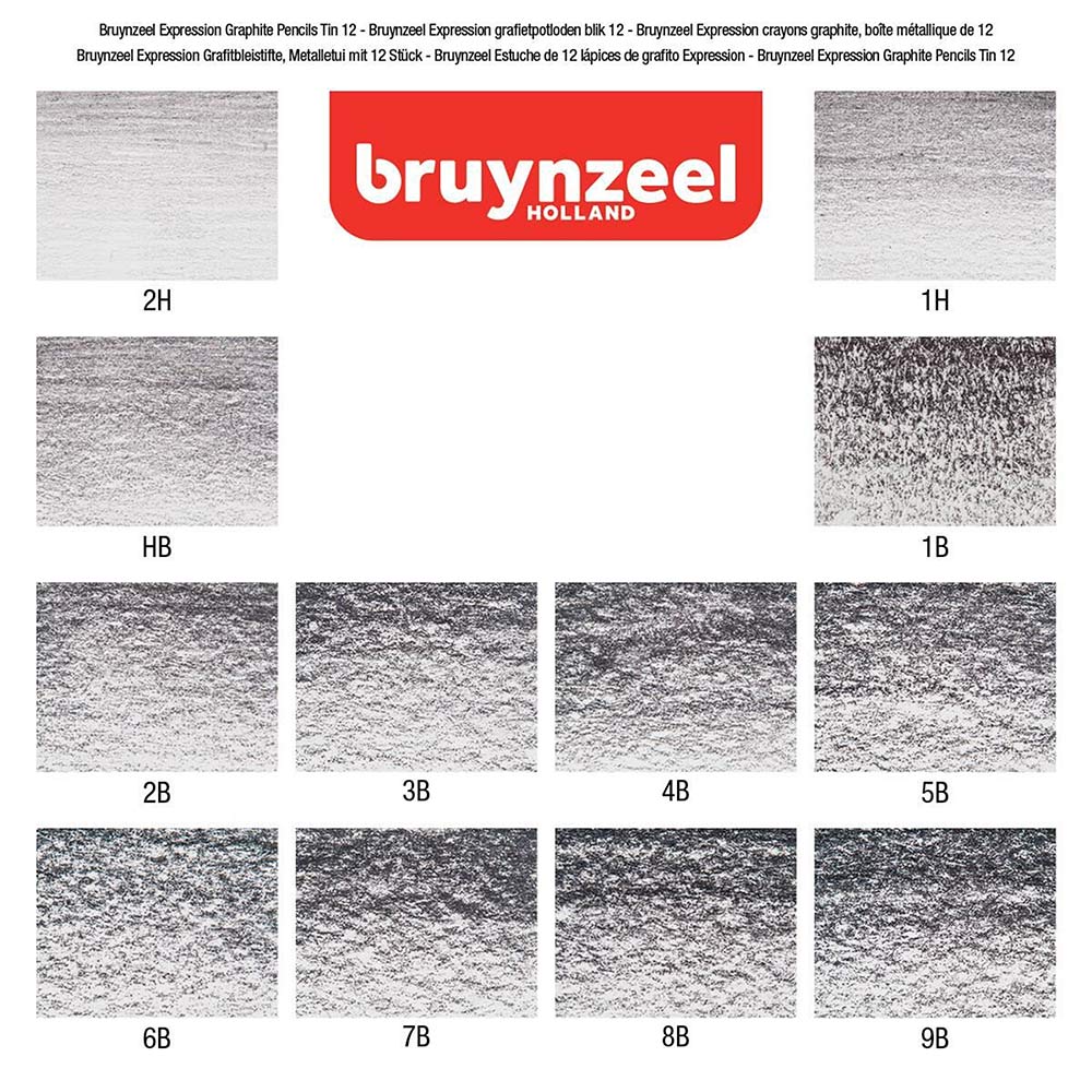 Bruynzeel Expression - Set 12 Lápices Grafito 2H a 9B - Image 3