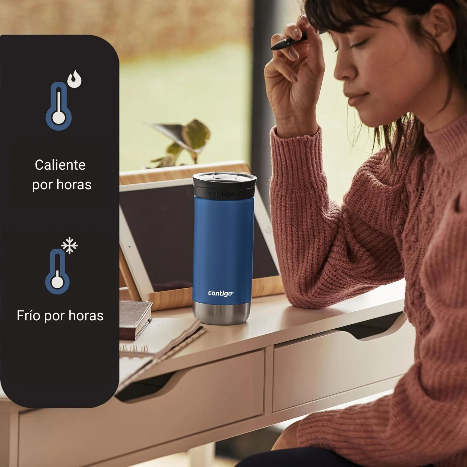 Contigo - Vaso Térmico Huron Snapseal 2.0 Mug 473 ml Blue Corn - Image 5