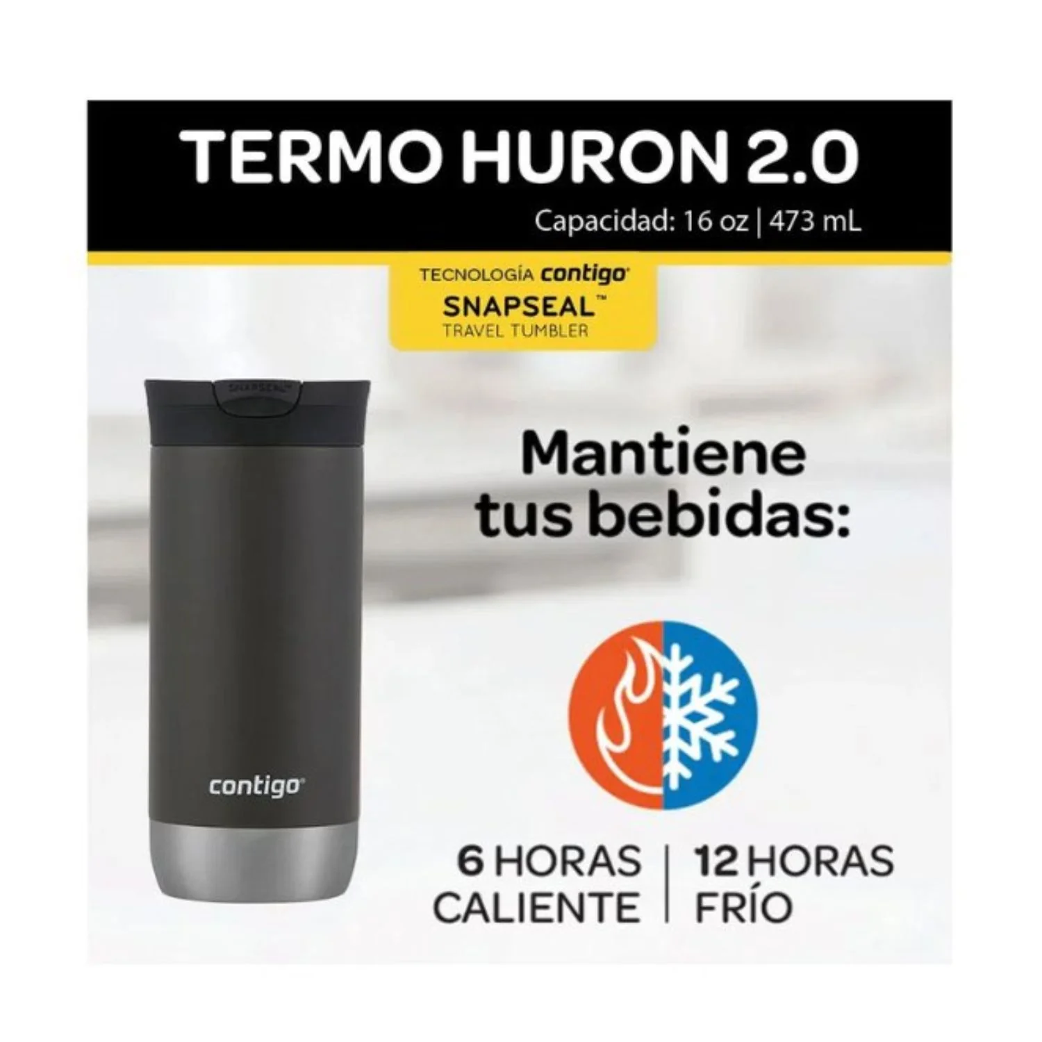 Contigo - Vaso Térmico Huron Snapseal 2.0 Mug 473 ml Blue Corn - Image 9