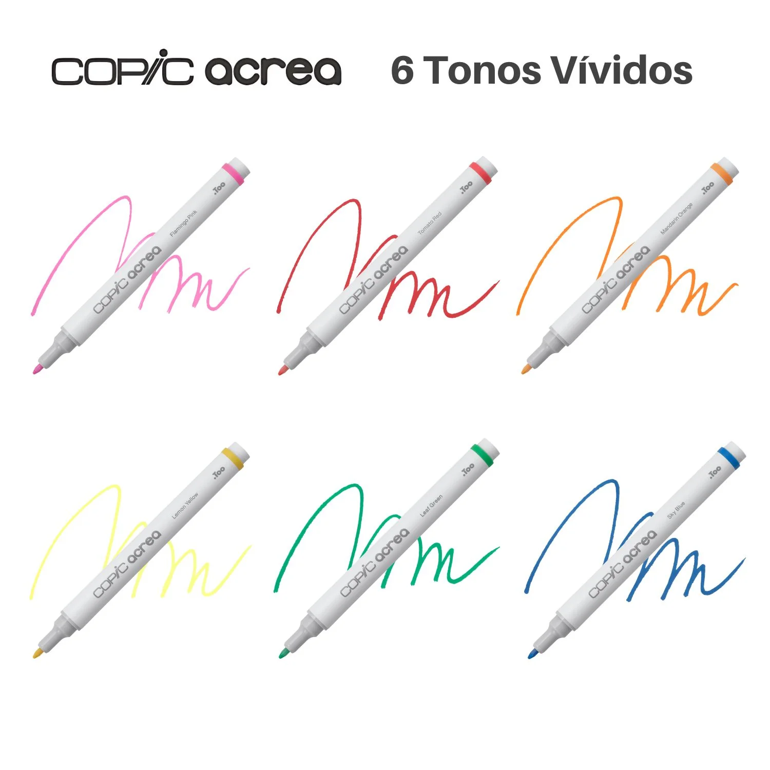 Copic Acrea - Set 6 Marcadores Punta Fina Vivid - Image 5