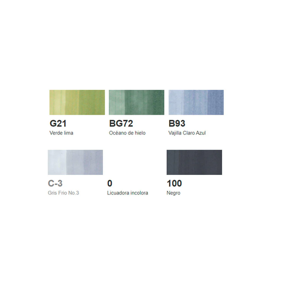 Copic Ciao - Set 6 Marcadores Sea Colores Marinos - Image 3
