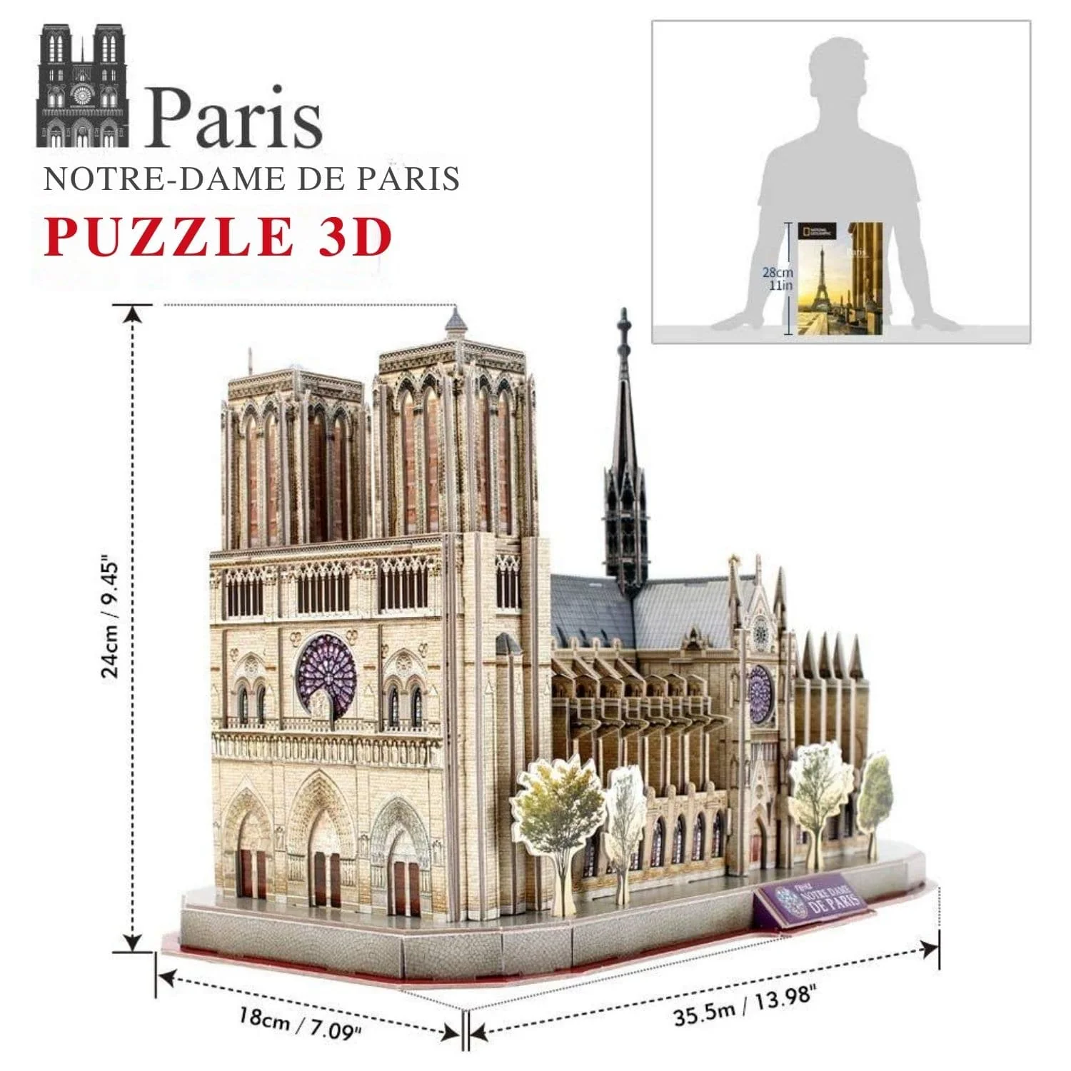 Cubicfun National Geographic - Puzzle 3D Catedral Notre Dame de Paris - Image 3