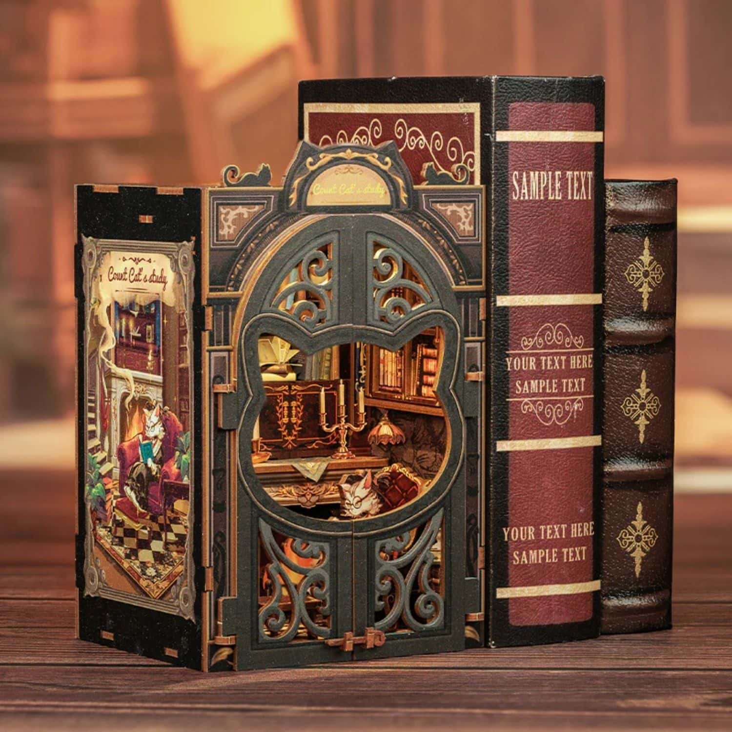 Cutebee - Book Nook Count Cat's Study SD03B - Image 2