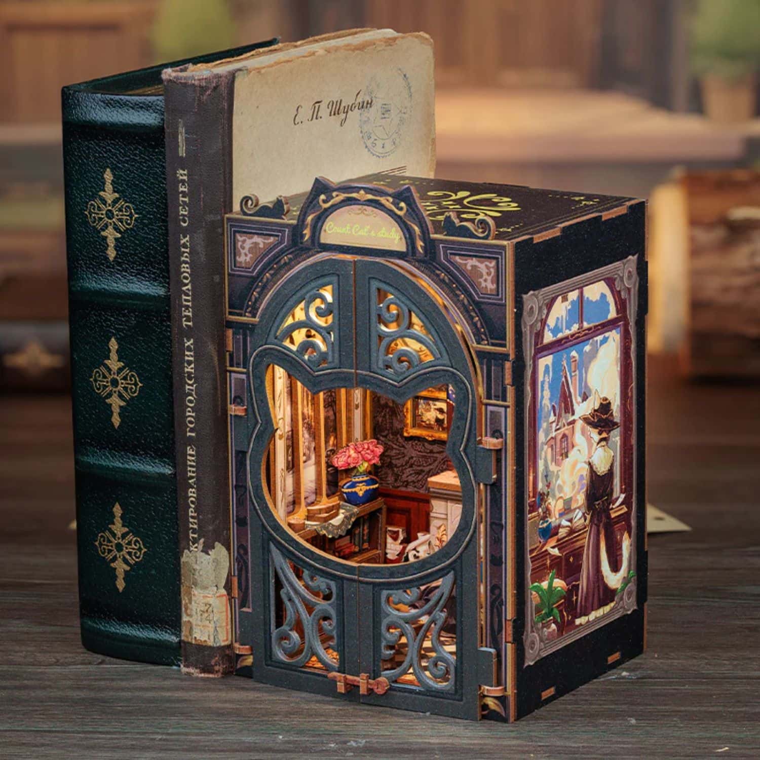 Cutebee - Book Nook Count Cat's Study SD03B - Image 8