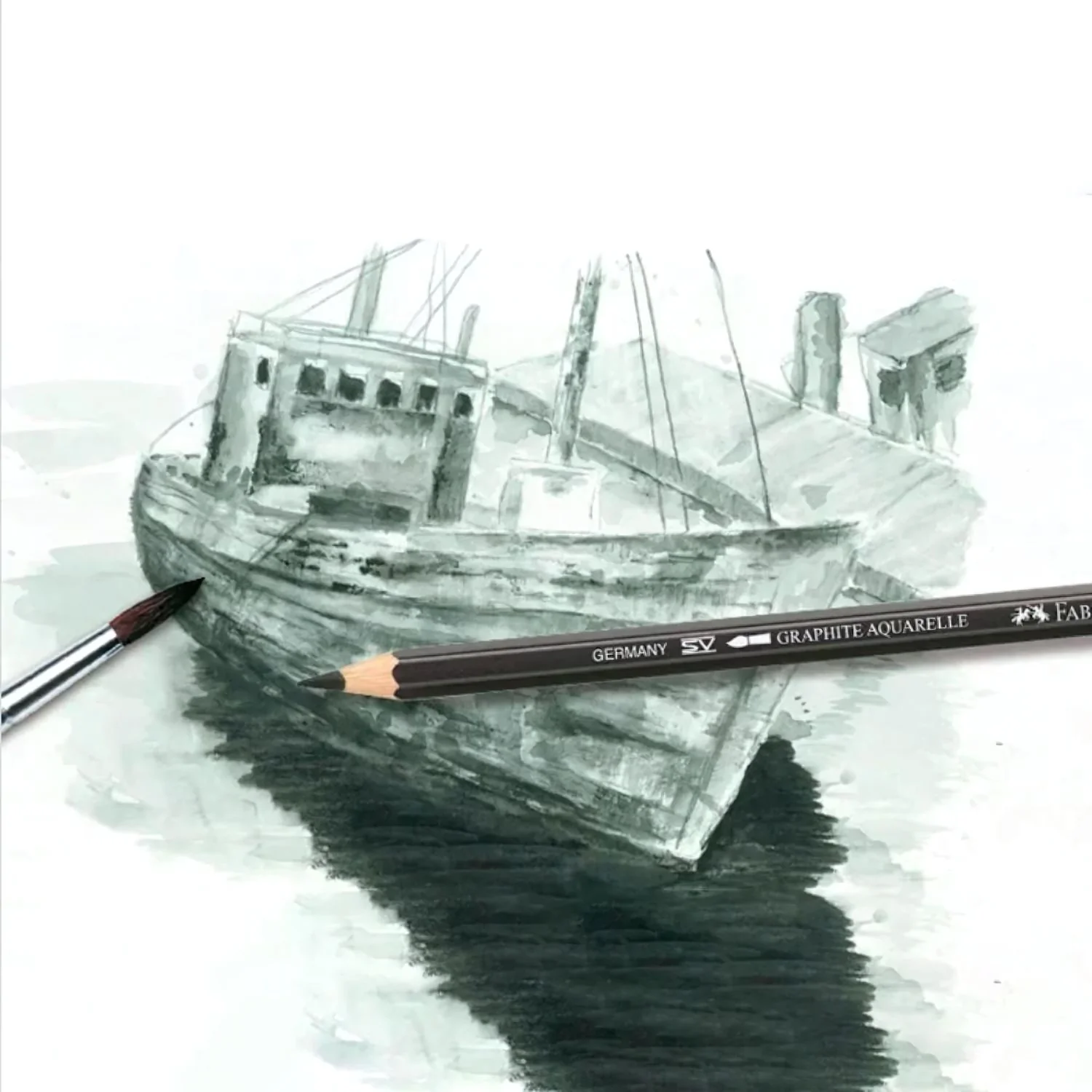 Faber-Castell Graphite Aquarelle - Kit Grafito y Pincel - Image 2