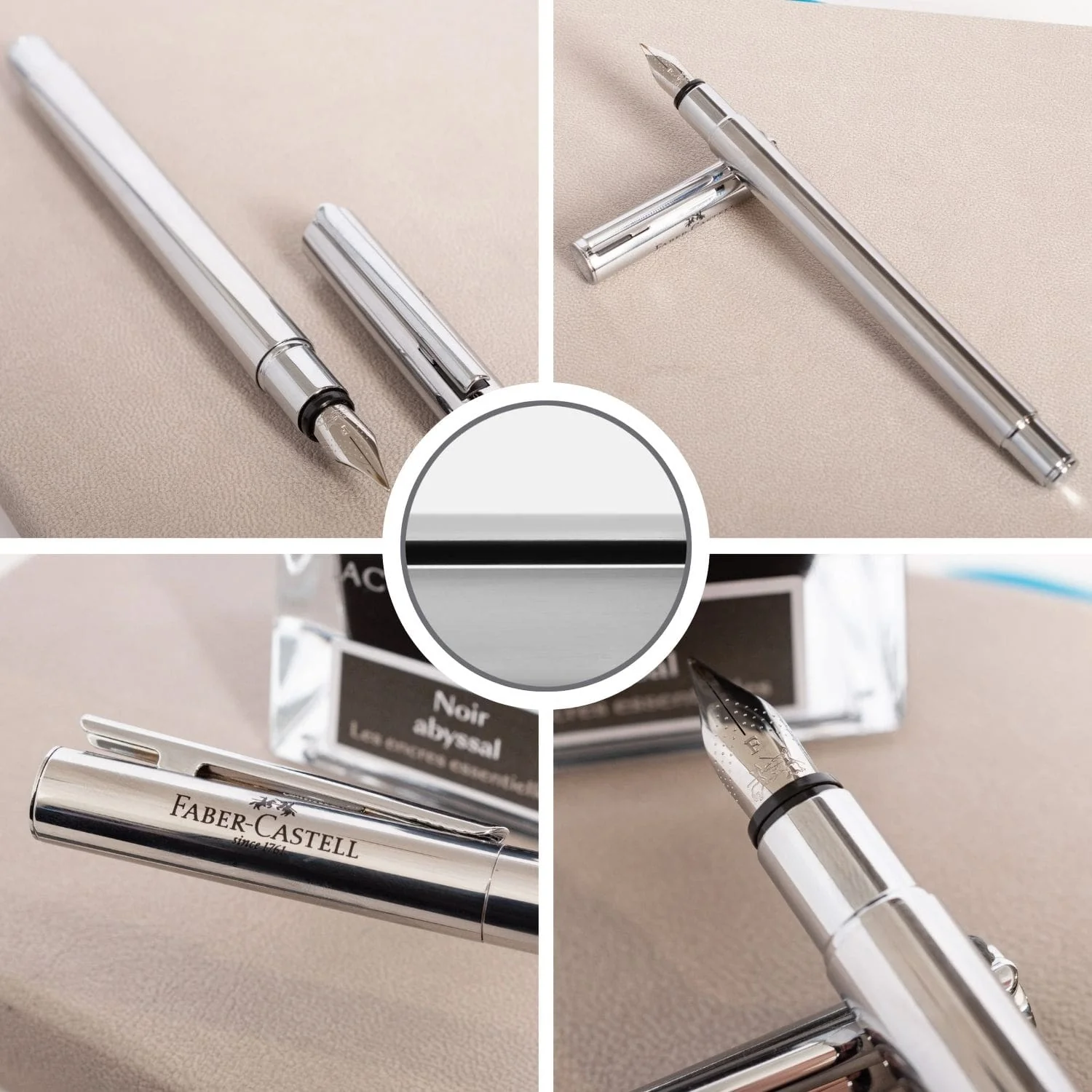 Faber Castell Neo Slim - Pluma Punta M Shiny Stainless Steel - Image 7