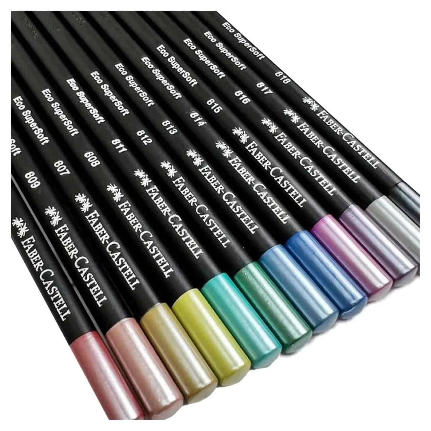 Faber Castell SuperSoft - Set 12 Lápices de Colores Metálicos - Image 3