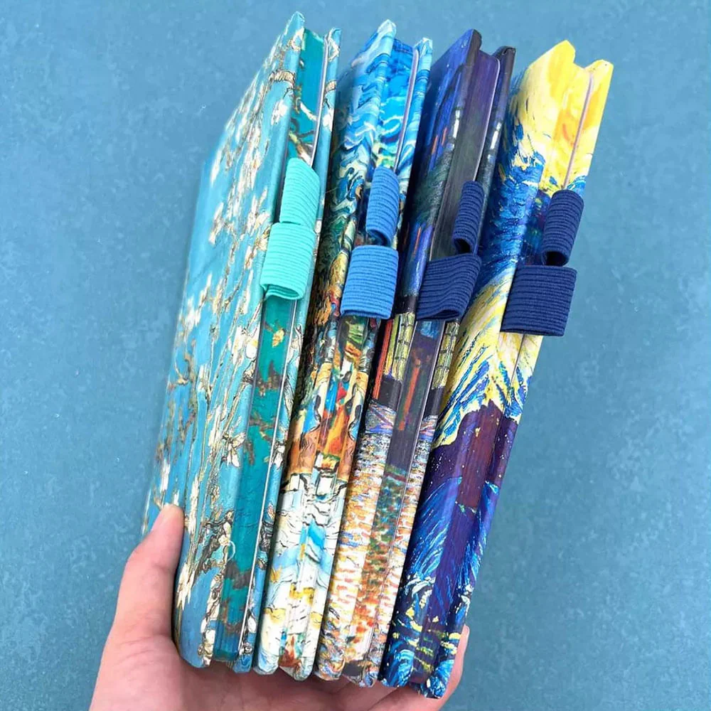 Libreta Van Gogh Acolchonada Líneas A5 (Diseño Aleatorio) - Image 4