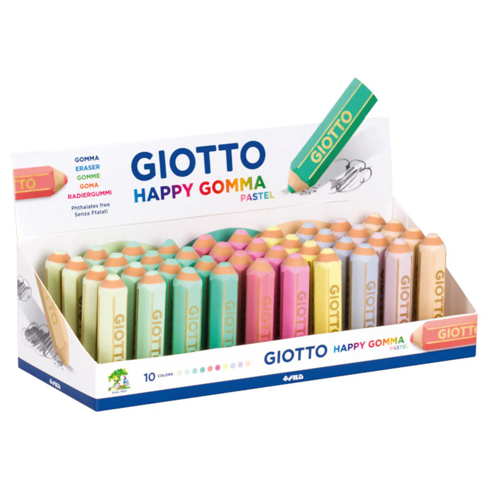 Giotto - Gomas Happy Gomma Colores Pastel Surtidos