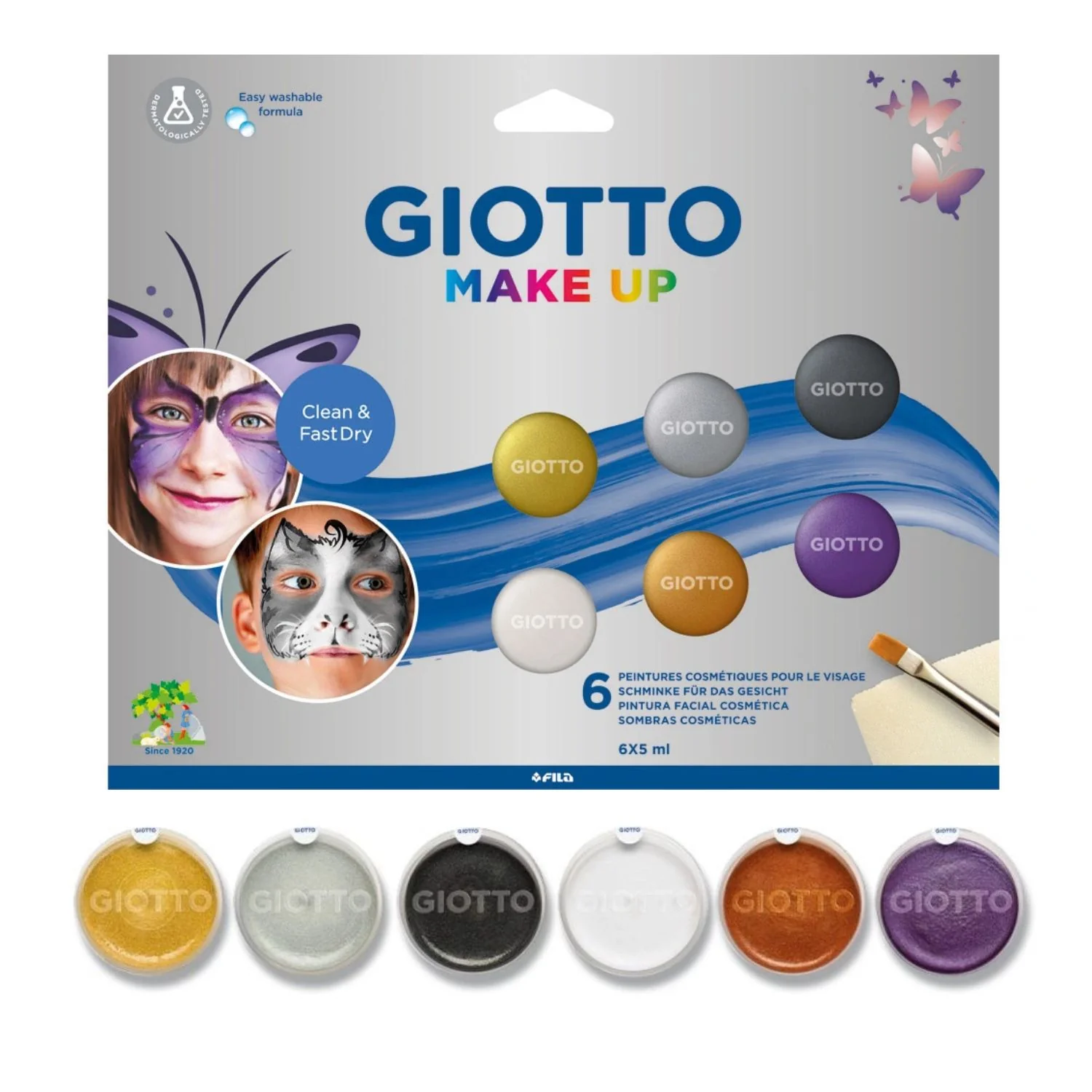 Giotto Make Up - Set 6 Pinta Carita Maquillaje Colores Glam - Image 3
