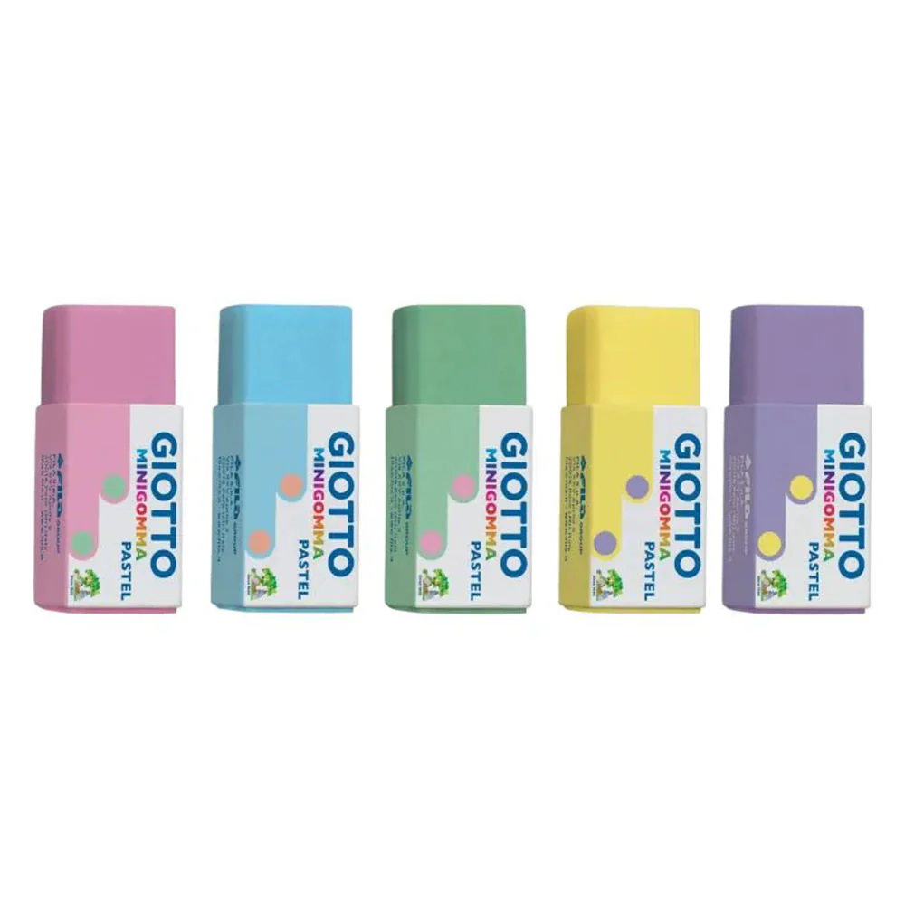 Giotto - Pack 120 Gomas MiniGomma Colores Pastel Surtidos Pote - Image 4