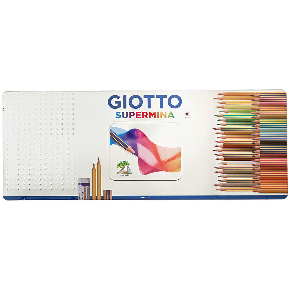Giotto Supermina - Set 46 Lápices de Colores y Accesorios