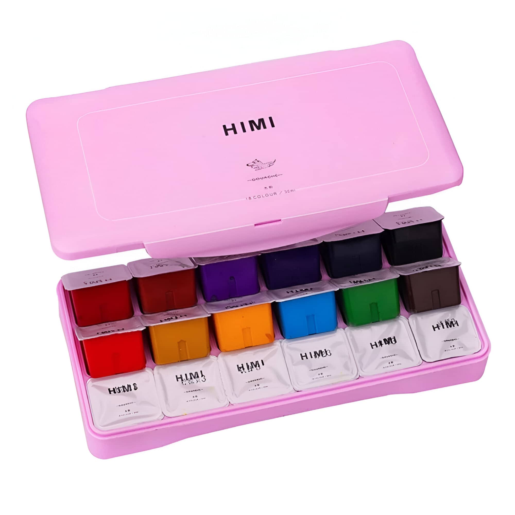 Himi - Set 18 Gouache Potes 30 g Estuche Rosado - Image 3