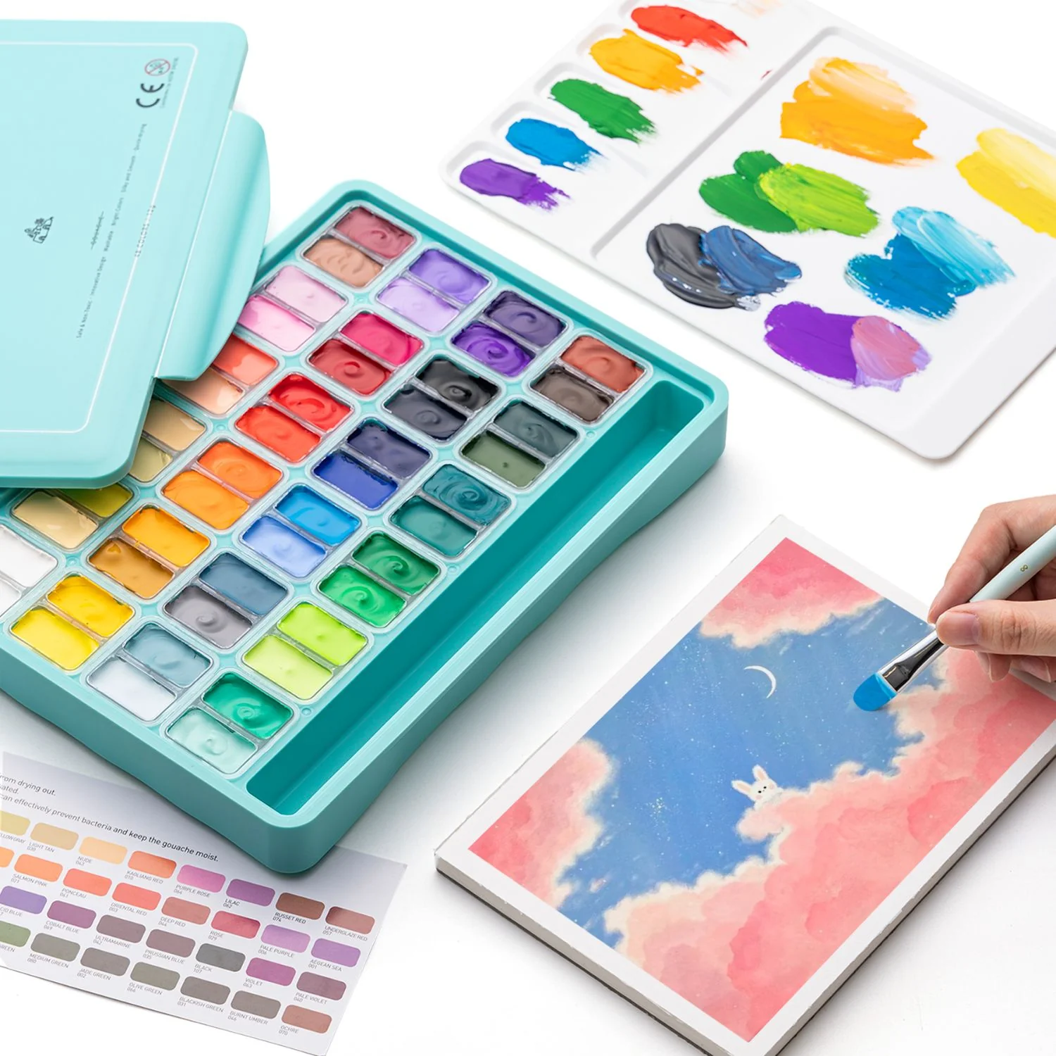Himi - Set 48 Gouache Potes 12 g Green - Image 7
