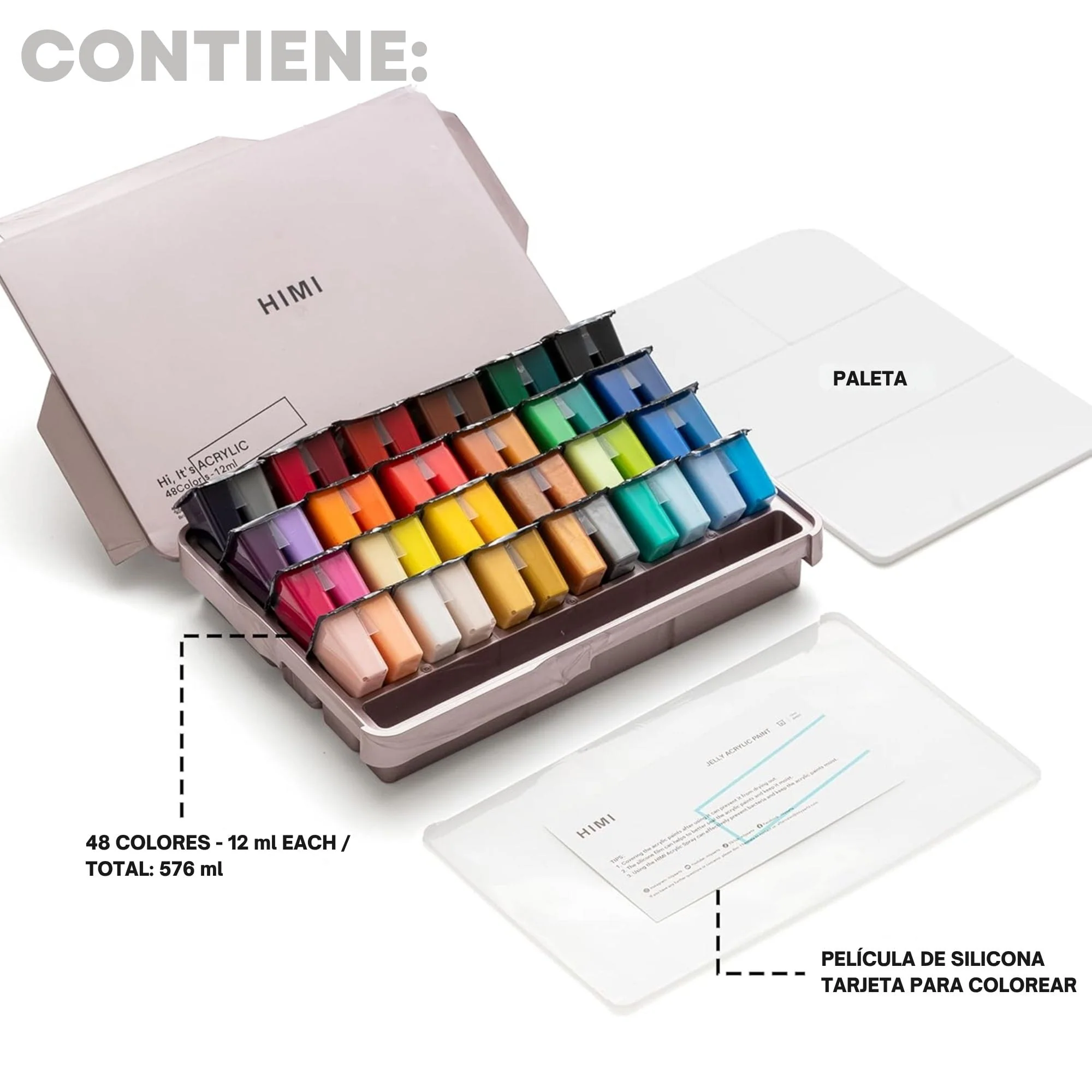 Himi - Set 48 Pinturas Acrílicas Twin Cup 12 ml - Image 3