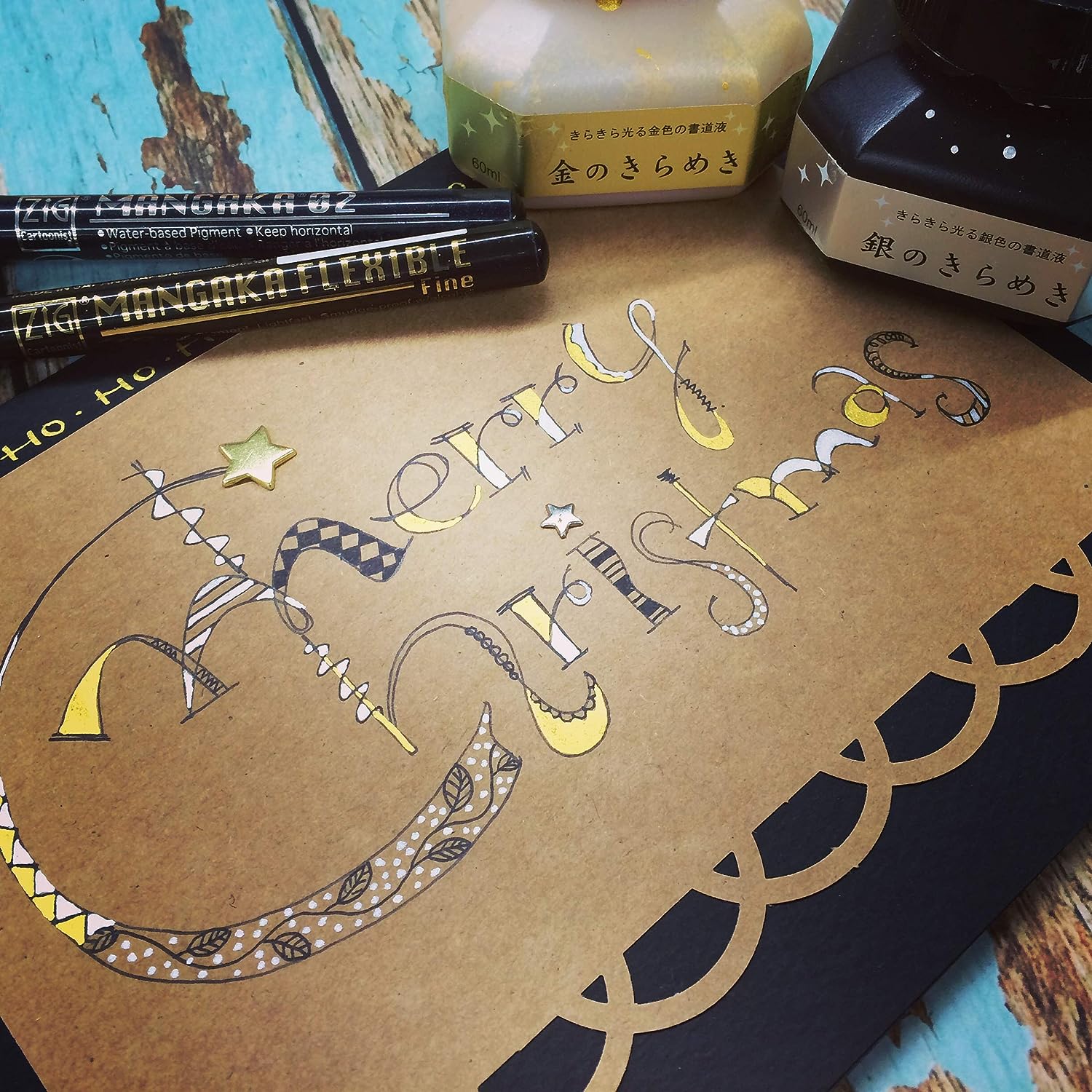 Kuretake Gold Mica - Tinta Dorada (60 ml) - Image 5