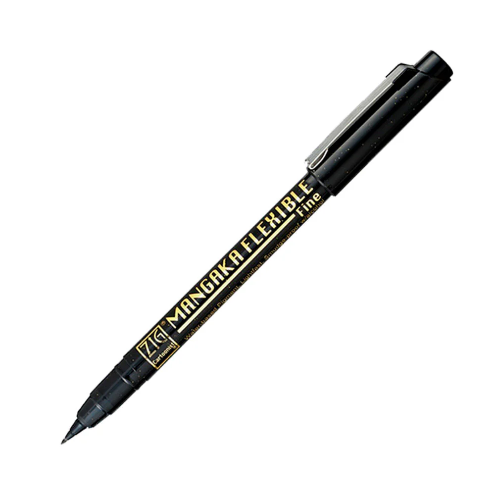 Kuretake Mangaka - Tiralíneas Flexible Negro - Image 5