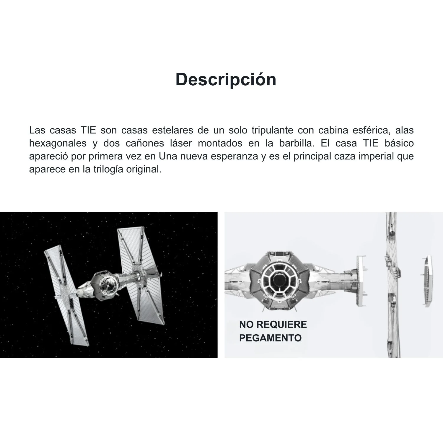 Metal Earth - Model Kit Star Wars Imperial Tie Fighter - Image 7