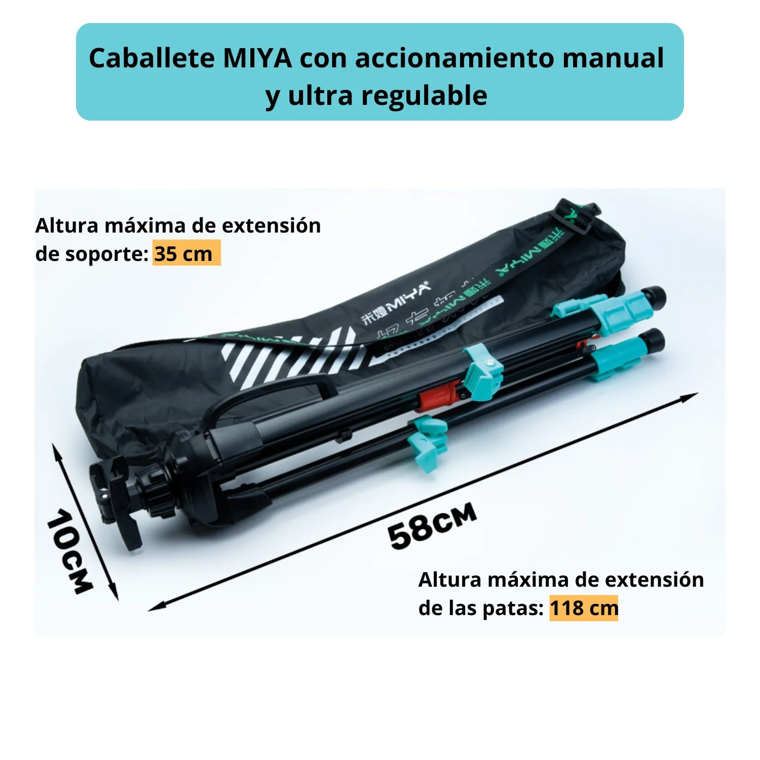 Miya - Atril Plegable Metálico Ajustable para Pie y Sobremesa - Image 5