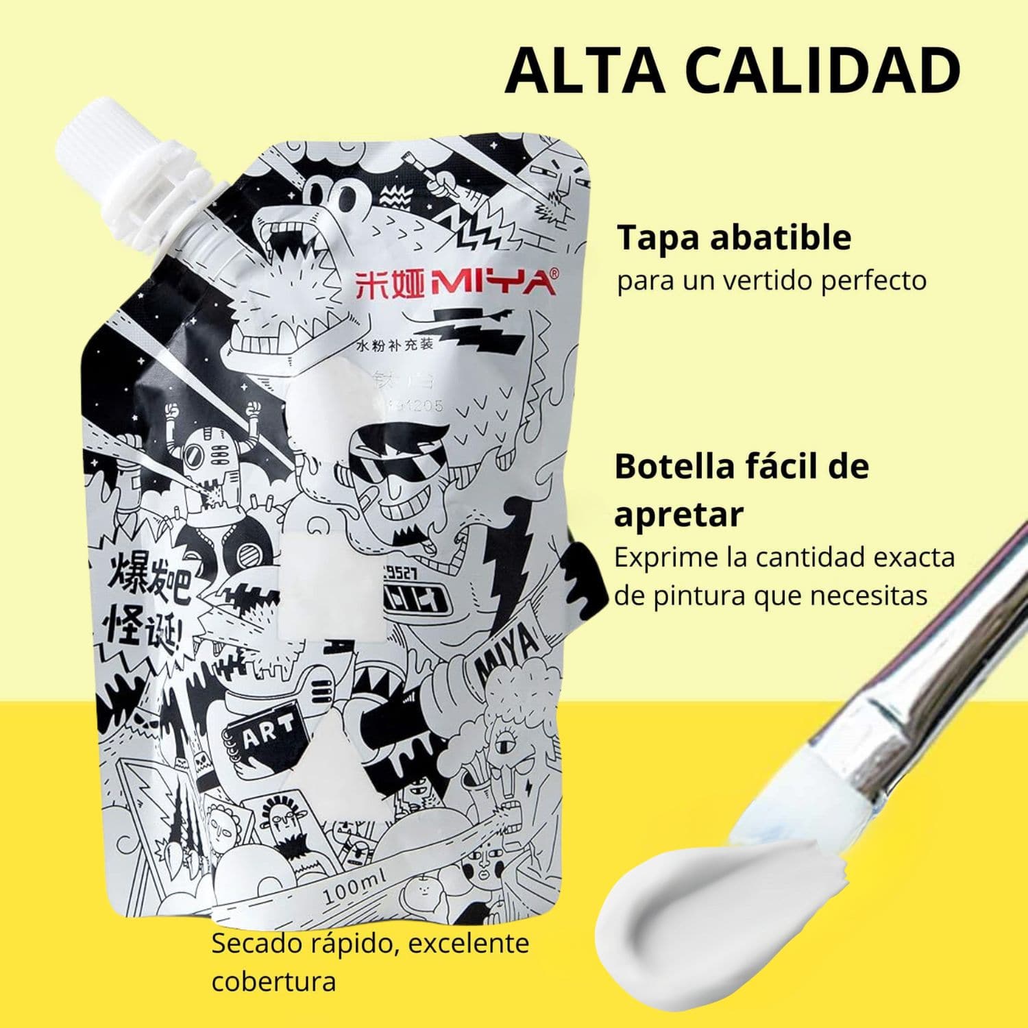 Miya - Gouache Blanco Titanio 100 ml - Image 4