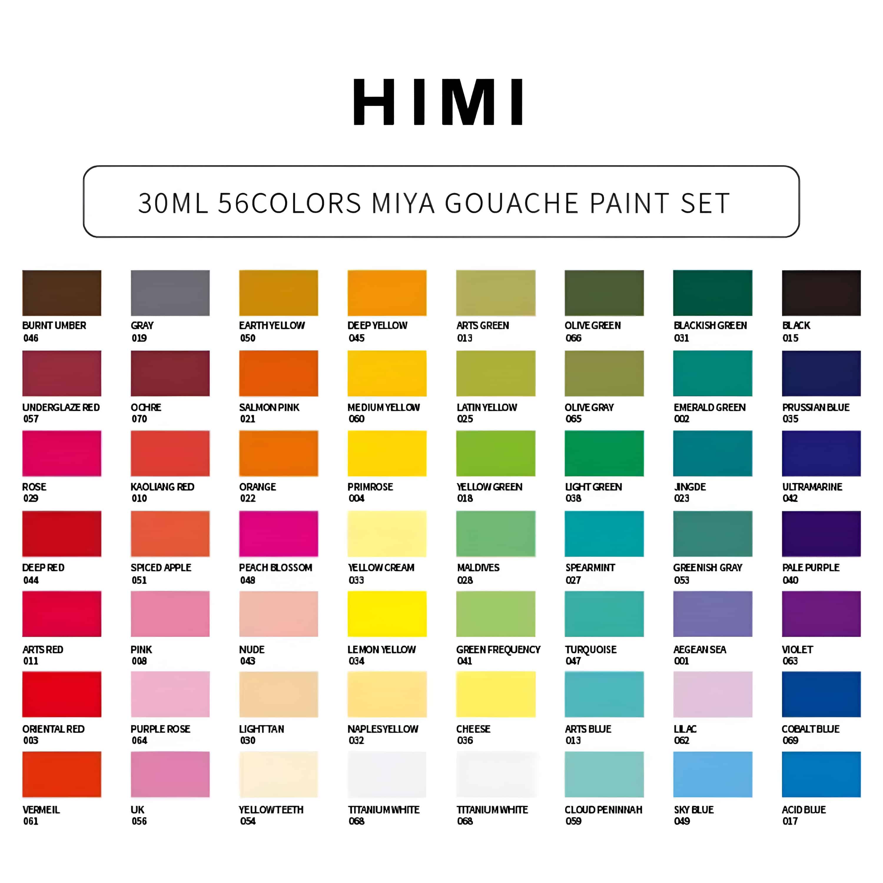 Miya - Set 56 Gouache Potes 30 g Estuche Blanco - Image 7