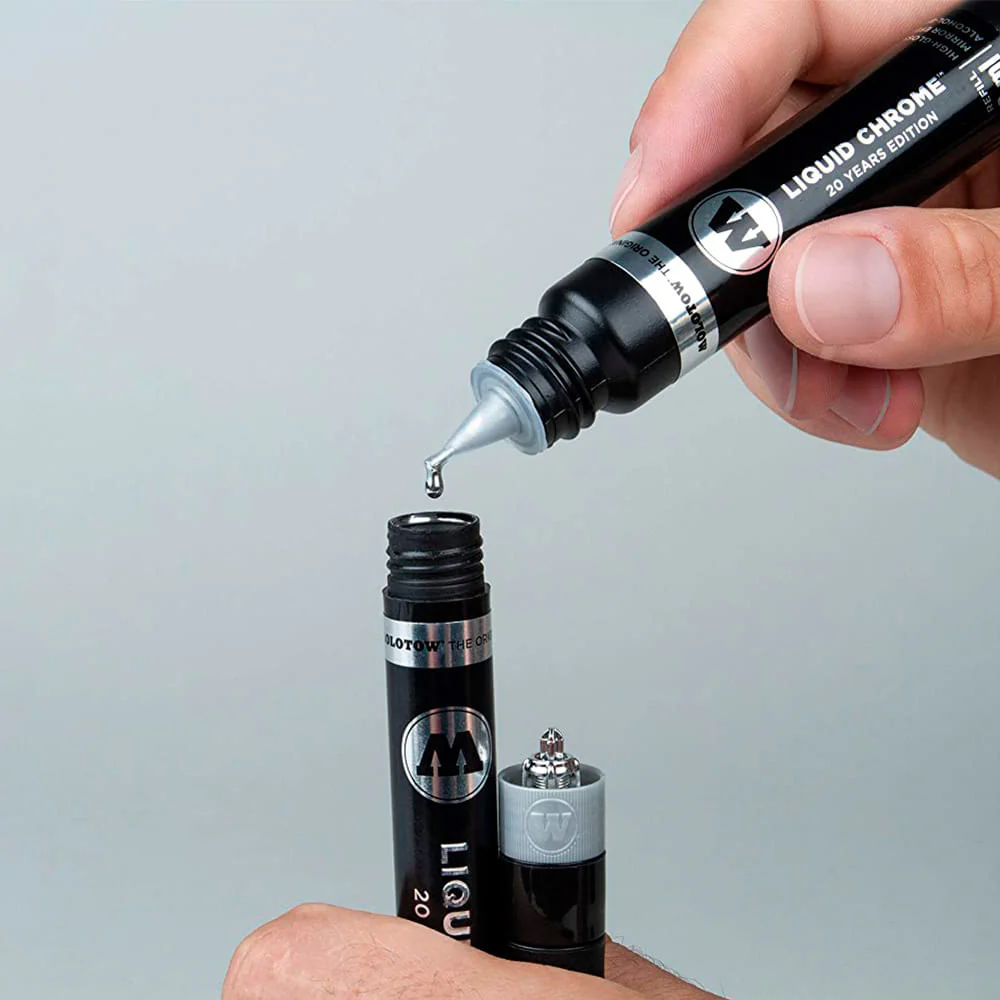 Molotow Liquid Chrome - Recarga de Tinta 30 ml Metálica - Image 2