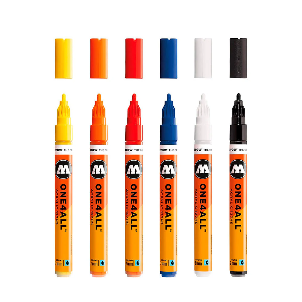 Molotow One4All - Set 6 Marcadores 127HS 2 mm Basic 1 - Image 2