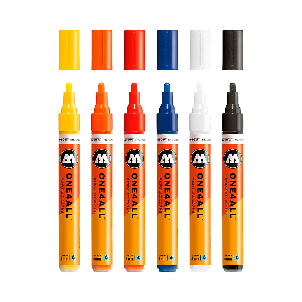 Molotow One4All - Set 6 Marcadores 227HS 4 mm Basic 1 - Image 2
