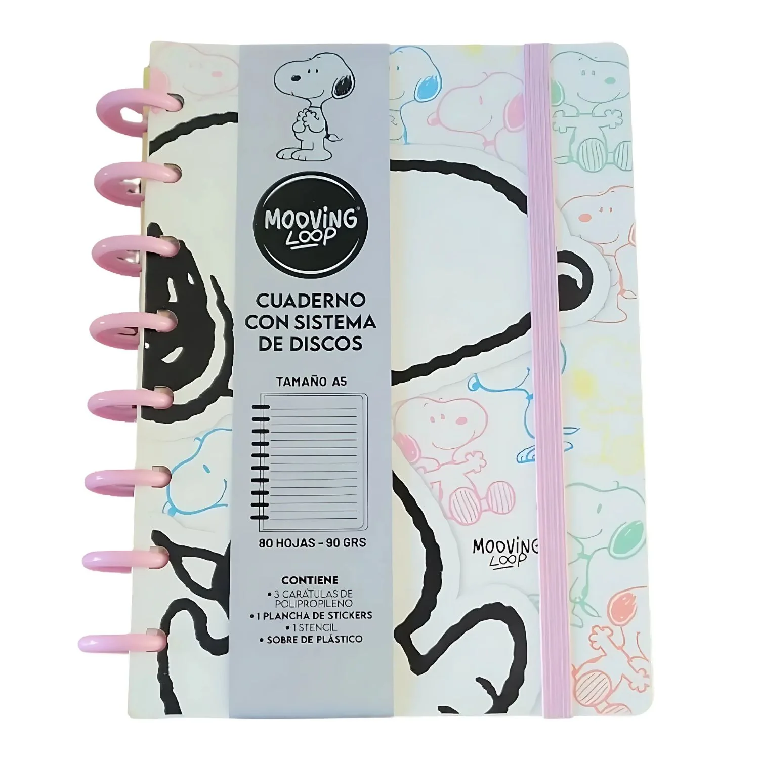 Mooving - Cuaderno de Discos Loop A5 Snoopy - Image 7