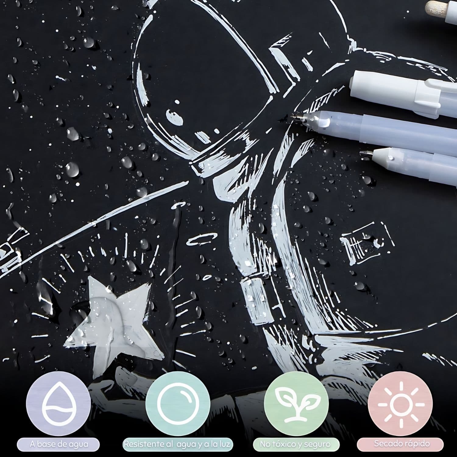 Ohuhu Gel Ink Pen - Set 12 Lápices Tinta Gel - Image 4