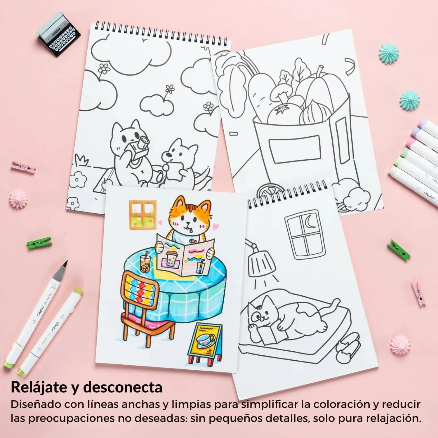 Ohuhu - Libro para Colorear My Simple Pleasure - Image 8