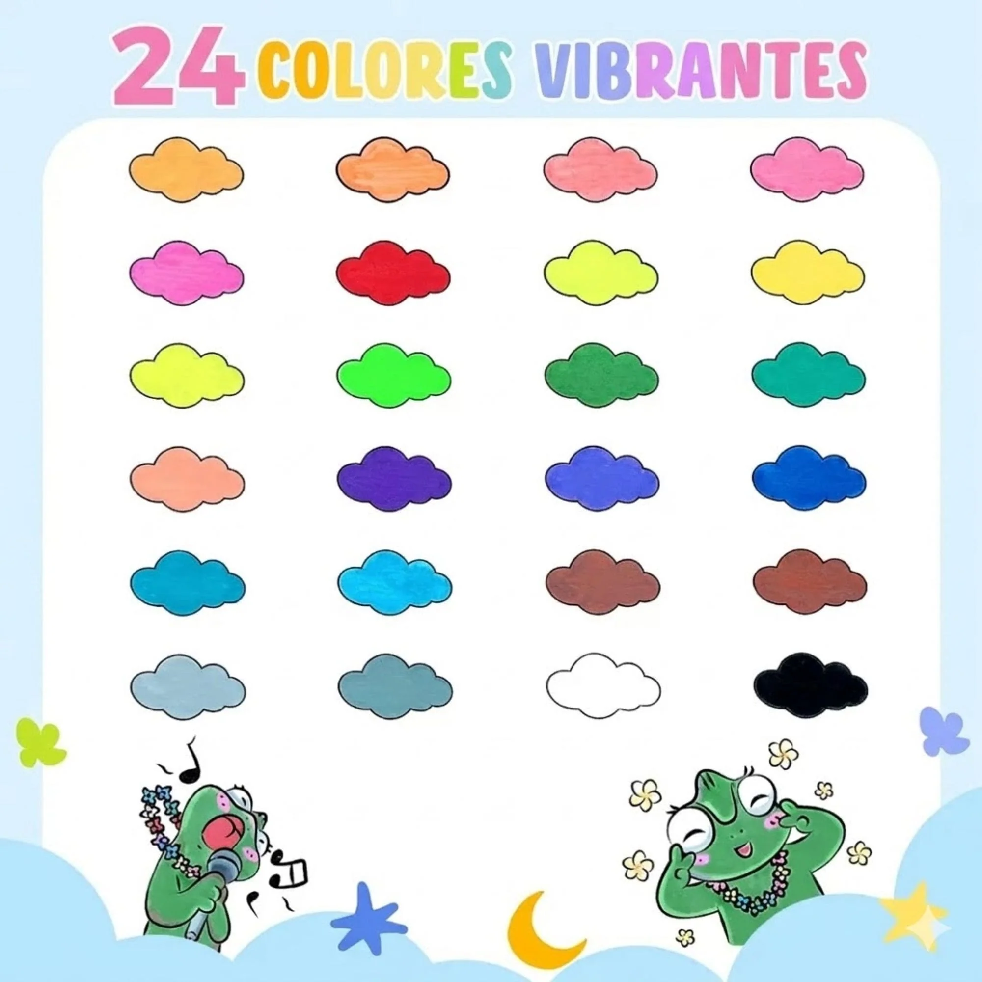 Ohuhu - Set 24 Marcadores Acrílicos Washable para Niños - Image 2