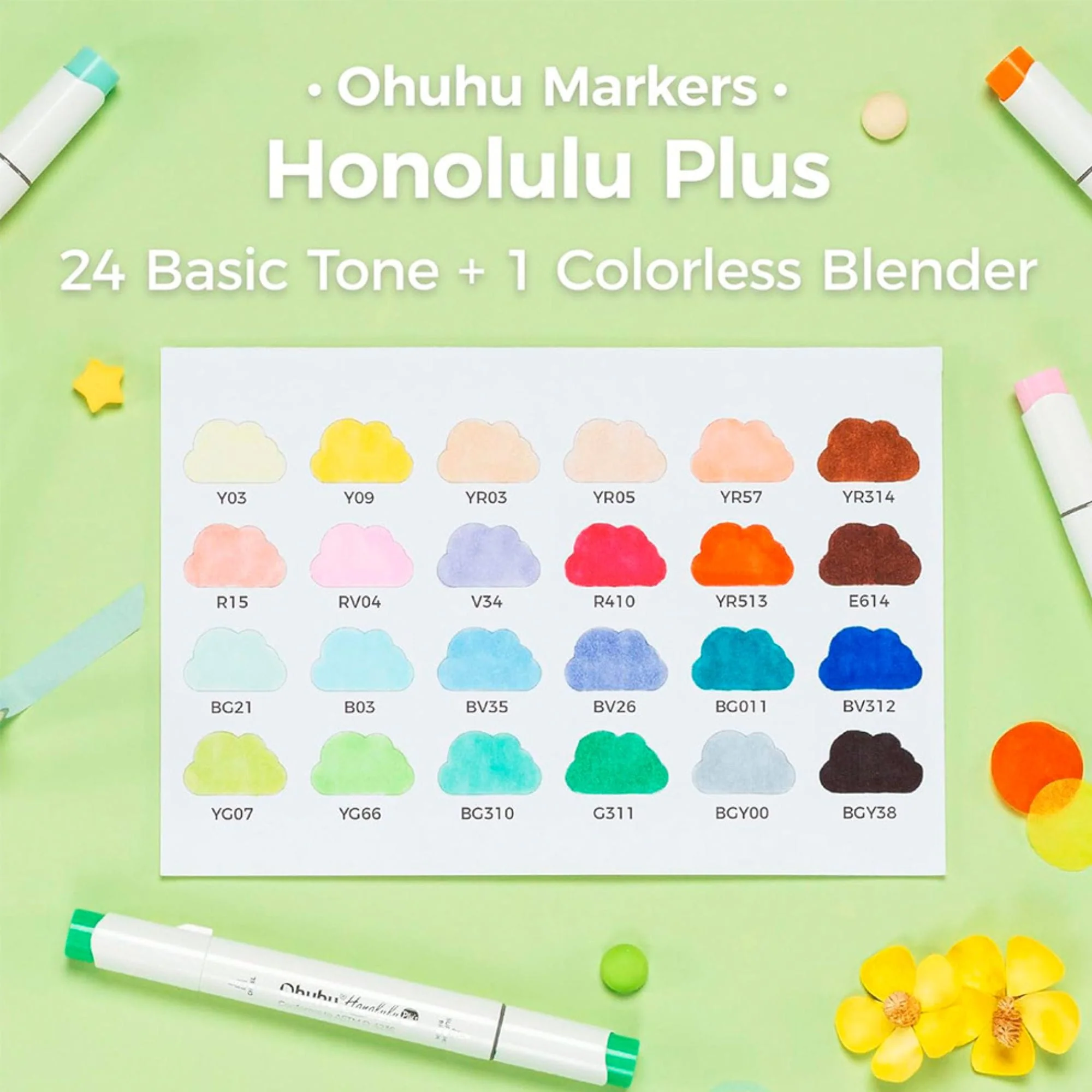 Ohuhu - Set 24 Marcadores al Alcohol Honolulu Plus - Image 6
