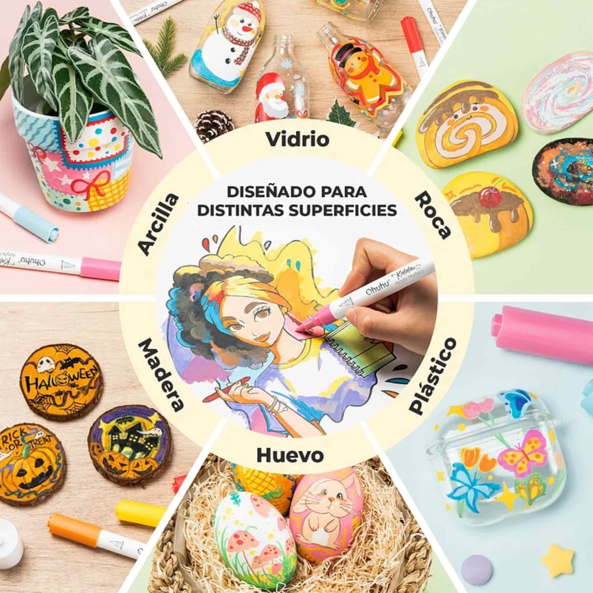 Ohuhu - Set 30 Marcadores Acrílicos Kalalau Punta Pincel - Image 7