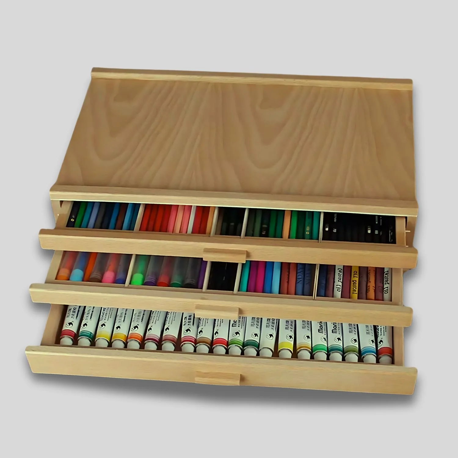 Organizador de Madera para Escritorio con 3 Cajones - Image 2