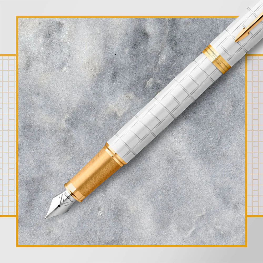 Parker - Pluma IM Premium Pearl Tinta Azul, Punta Fina - Image 4