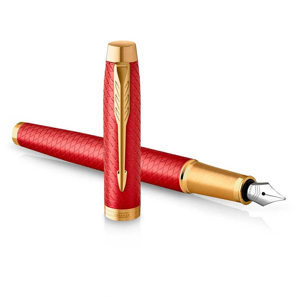 Parker - Pluma IM Premium Red Tinta Azul, Punta Fina - Image 2