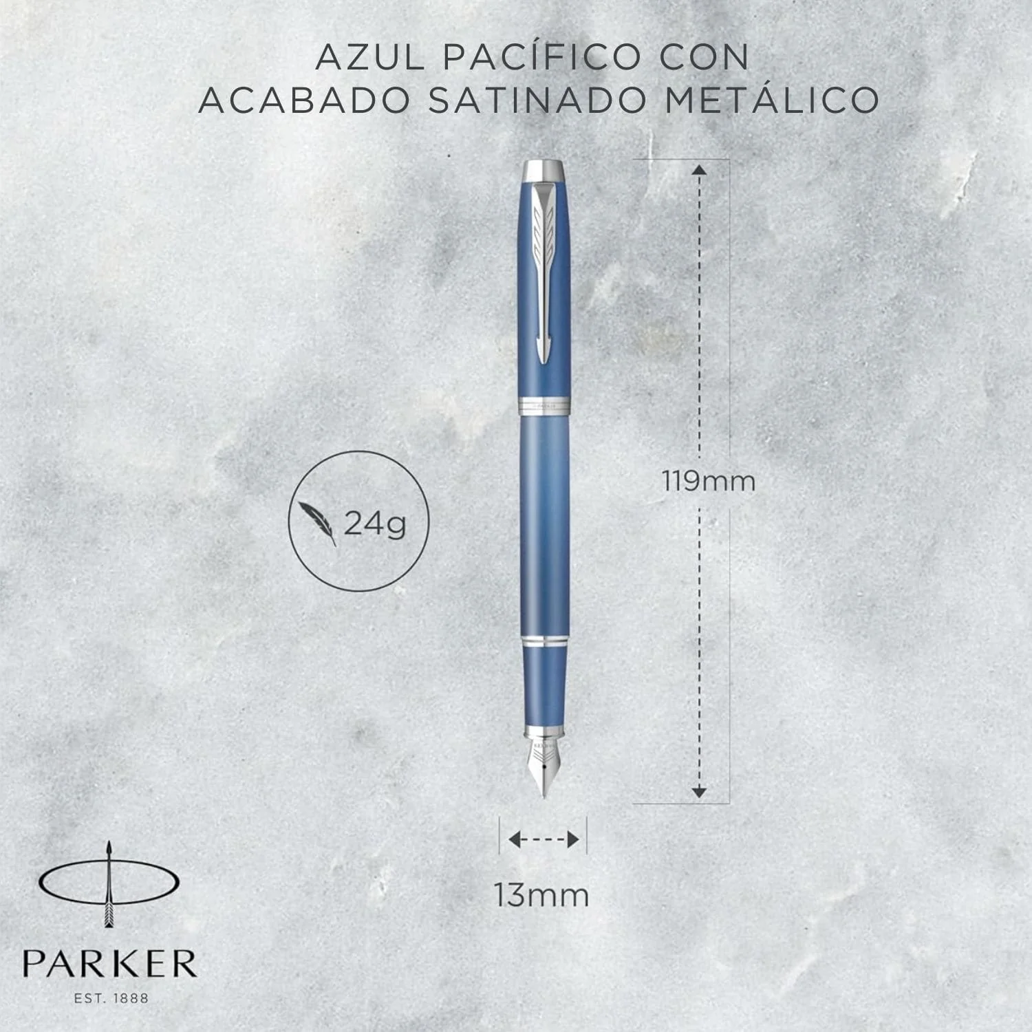 Parker - Pluma IM Writing Rituals Tinta Azul, Punta M, Peaceful Blue - Image 4