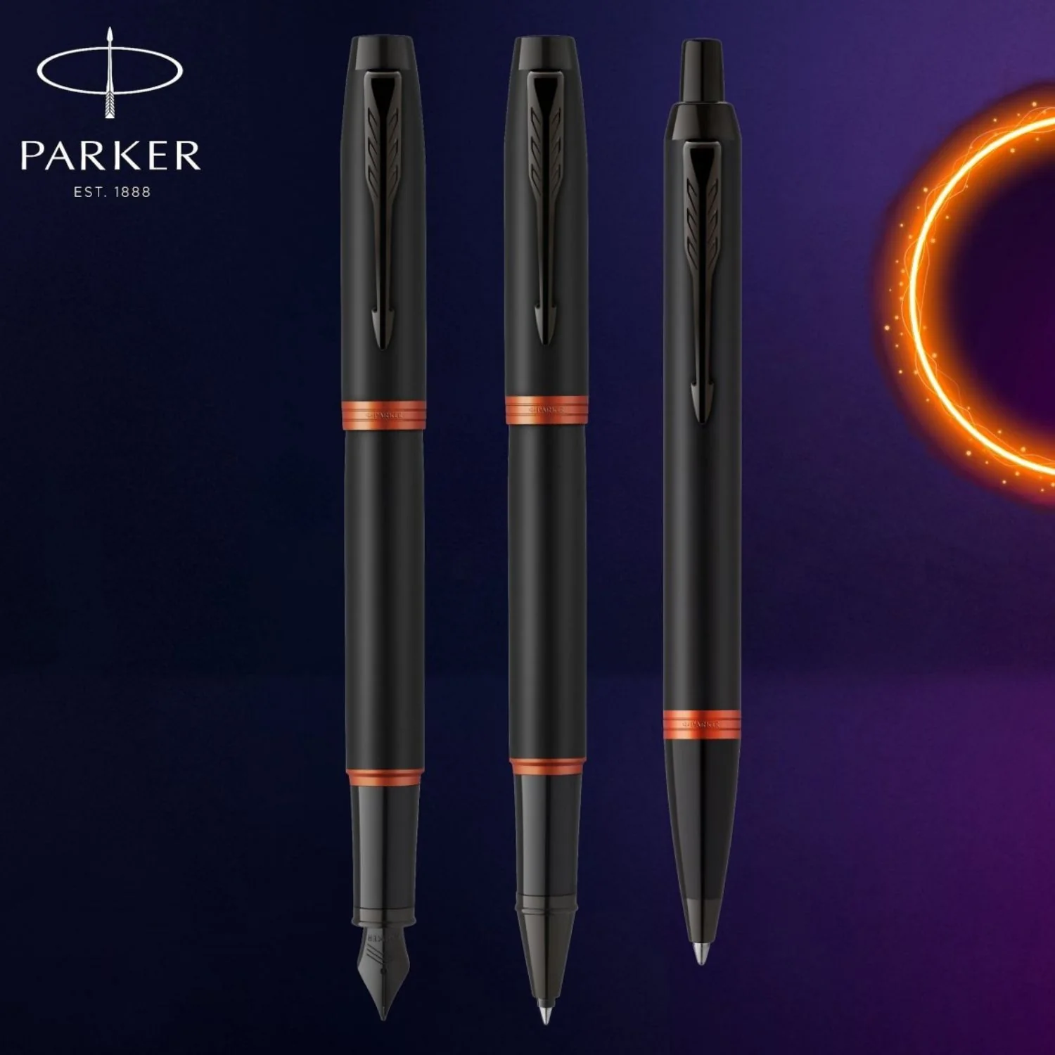 Parker - Rollerball IM Vibrant Rings Punta Fina Flame Orange - Image 7
