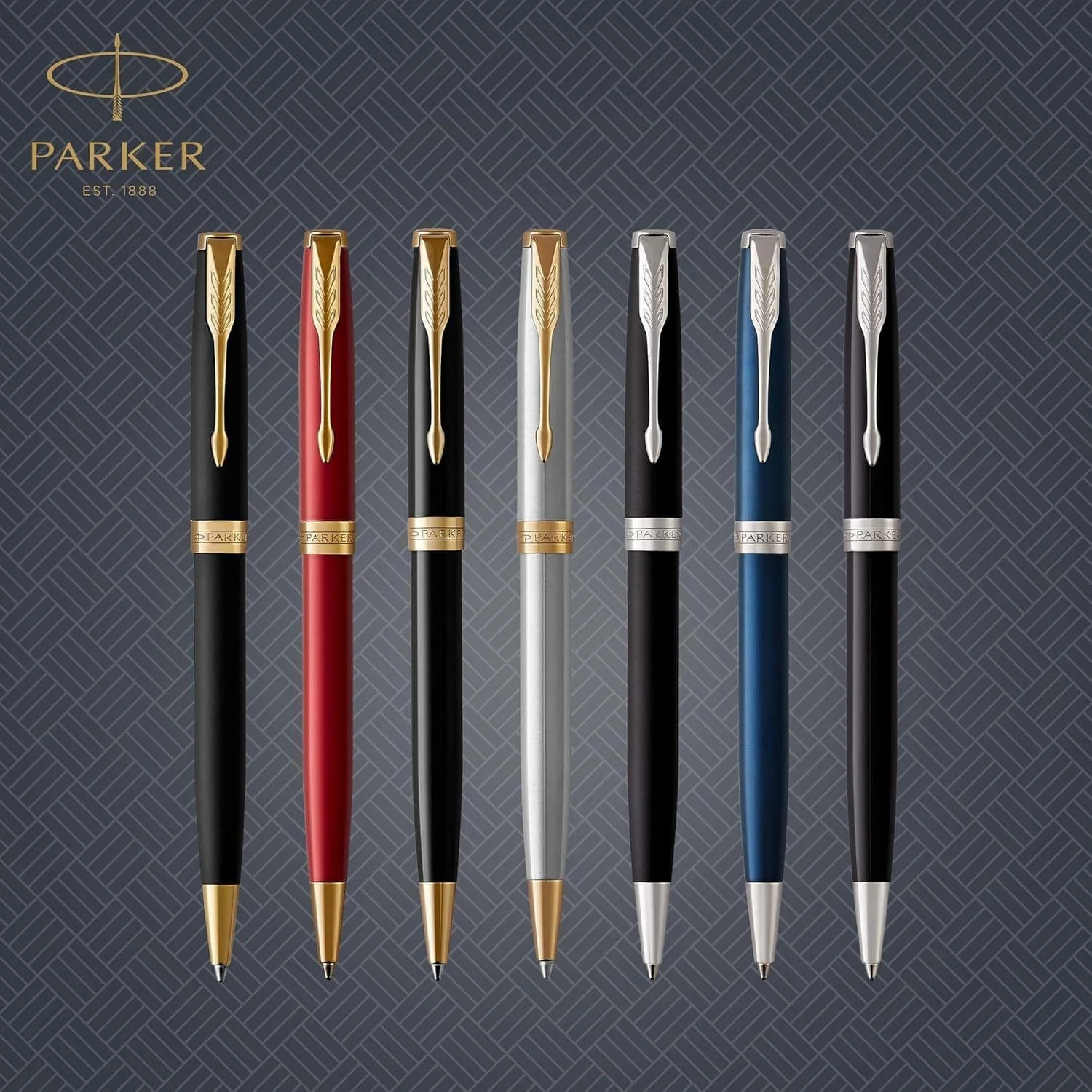 Parker Sonnet - Boligrafo Black Lacquer Gold Trim, Punta Media, Tinta Negra - Image 7