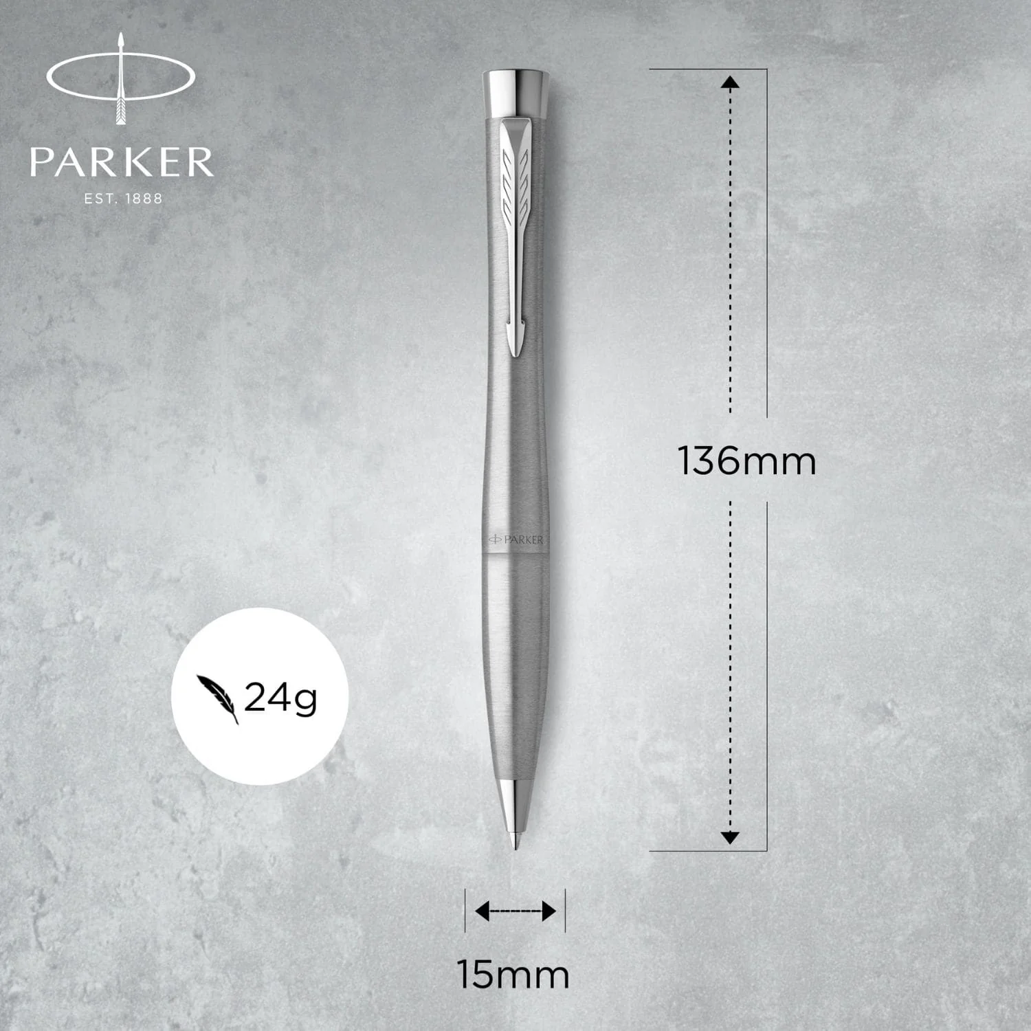 Parker Urban Twist - Boligrafo Metro Metallic, Chrome Trim - Image 5