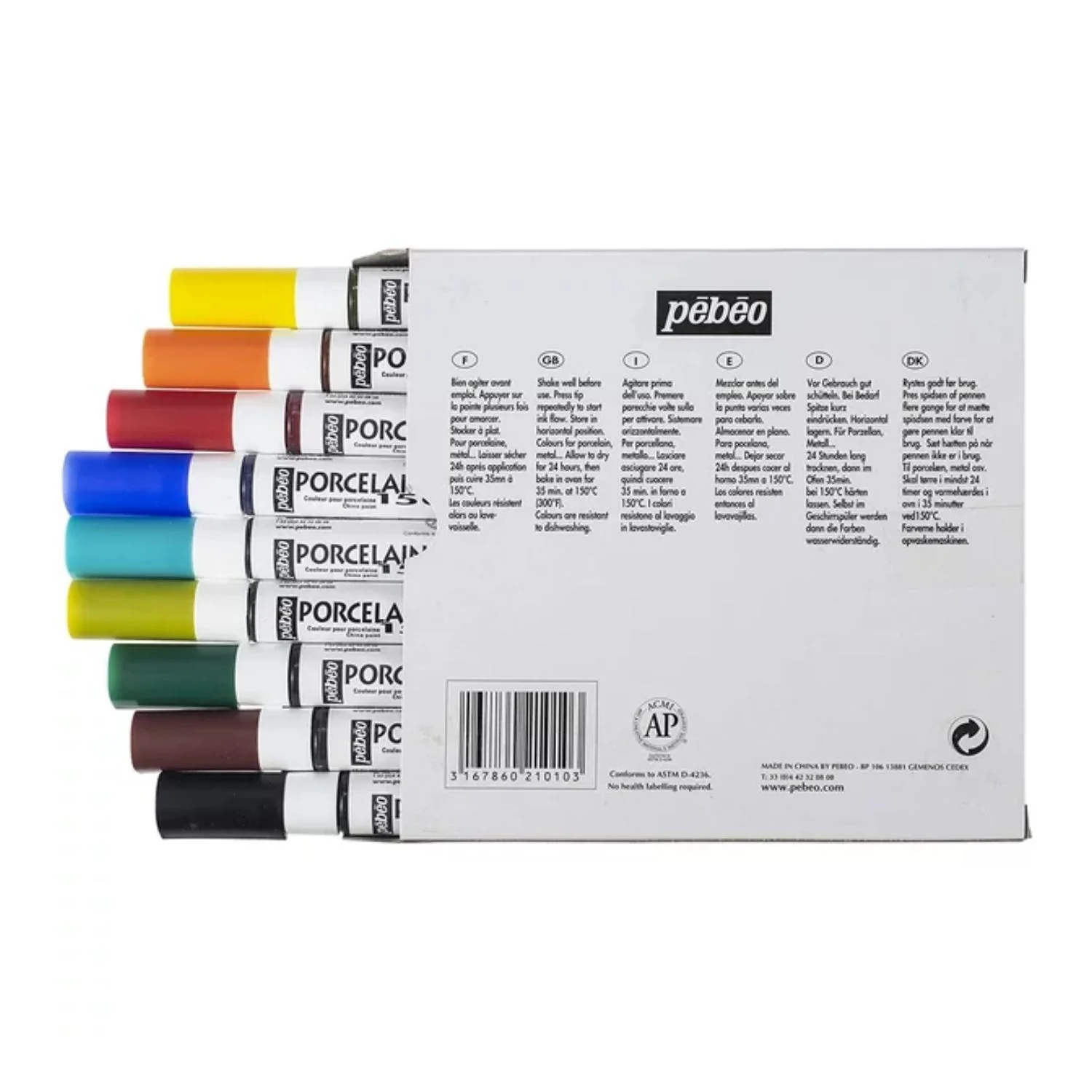 Pebeo Porcelaine 150 - Set 9 Marcadores Pintura Porcelana Punta Fina - Image 4