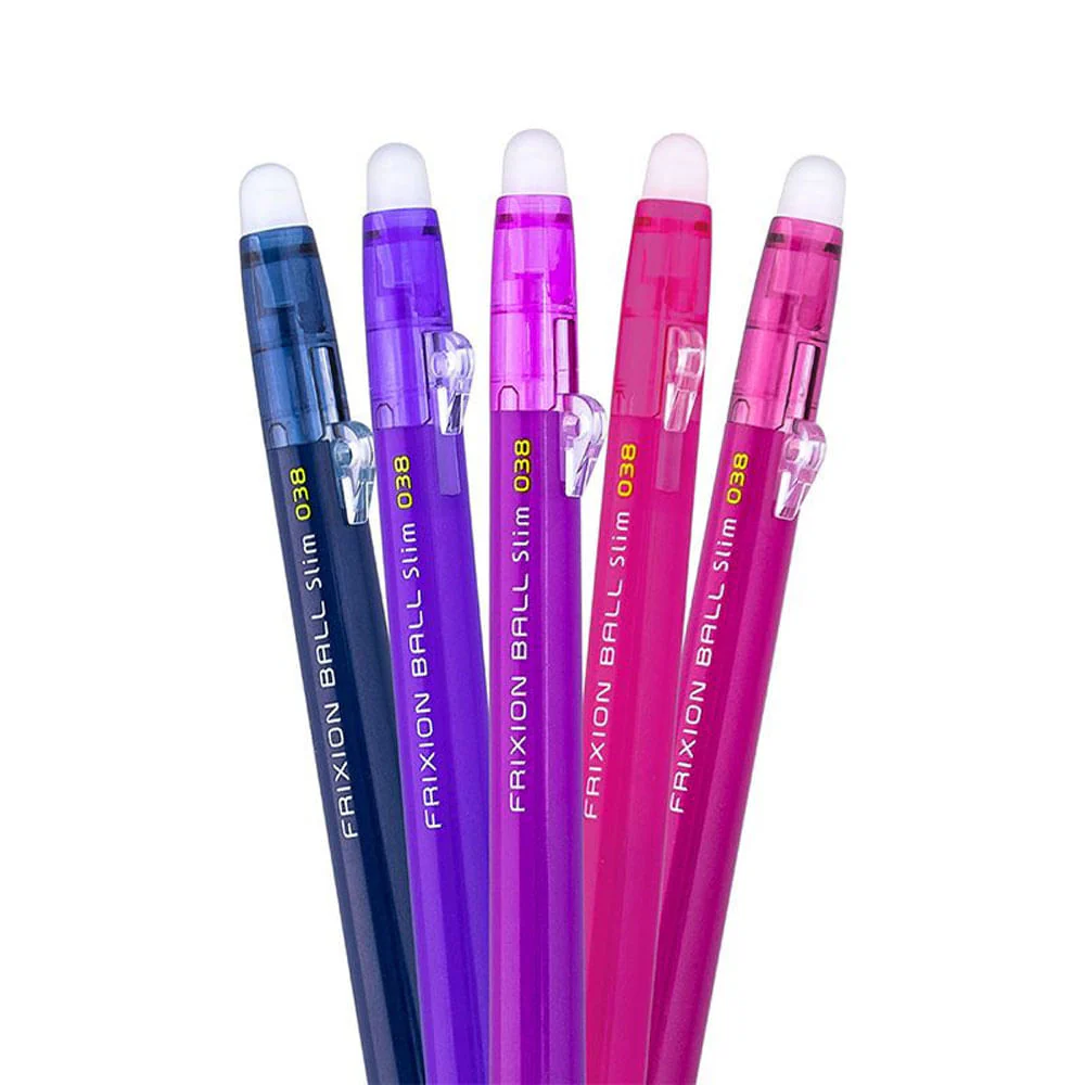 Pilot - Set 5 Lápices Gel Frixion Ball Slim Punta 0,38 mm Morados - Image 2