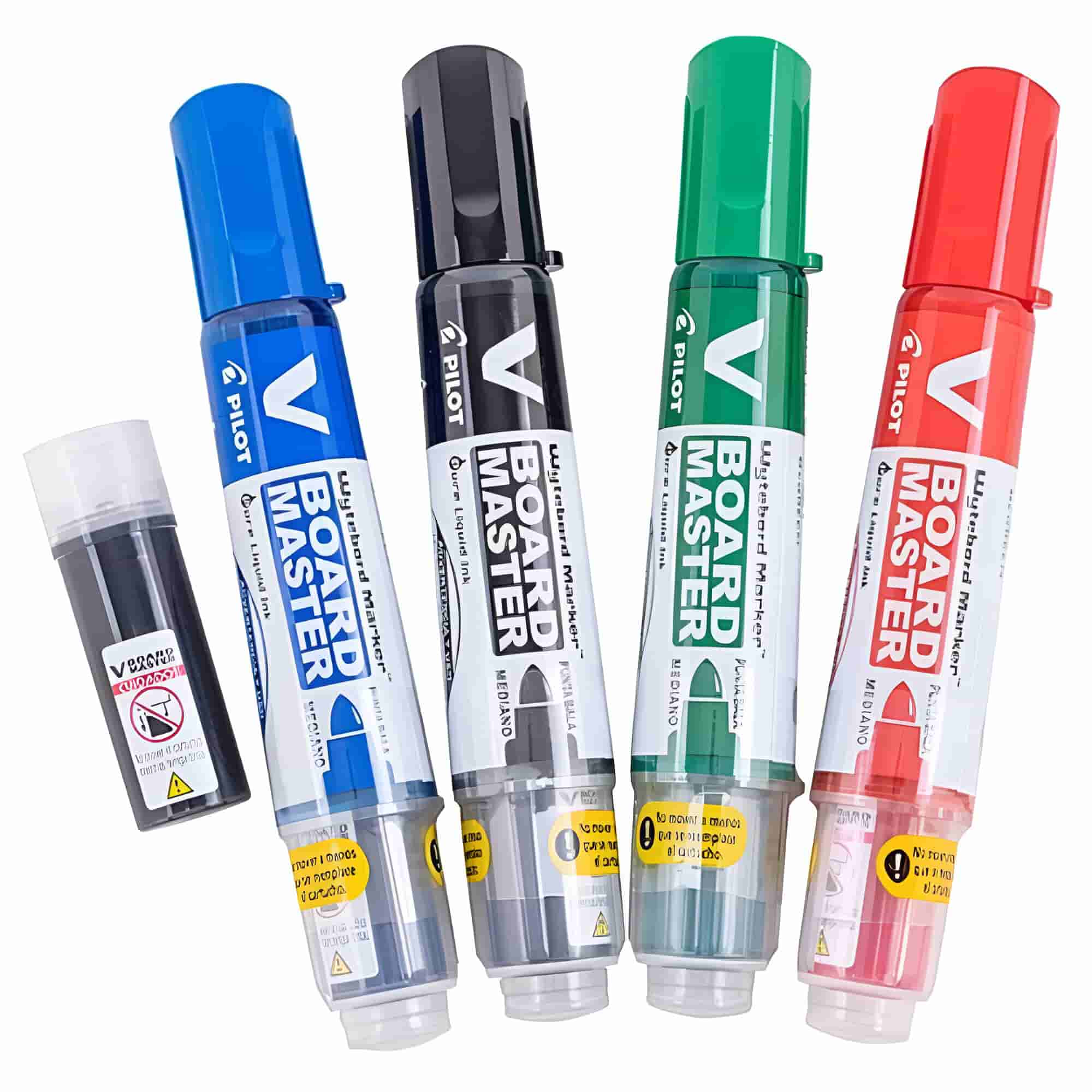 Pilot V Board Master - Set 4 Plumones de Pizarra Recargables Punta M - Image 2