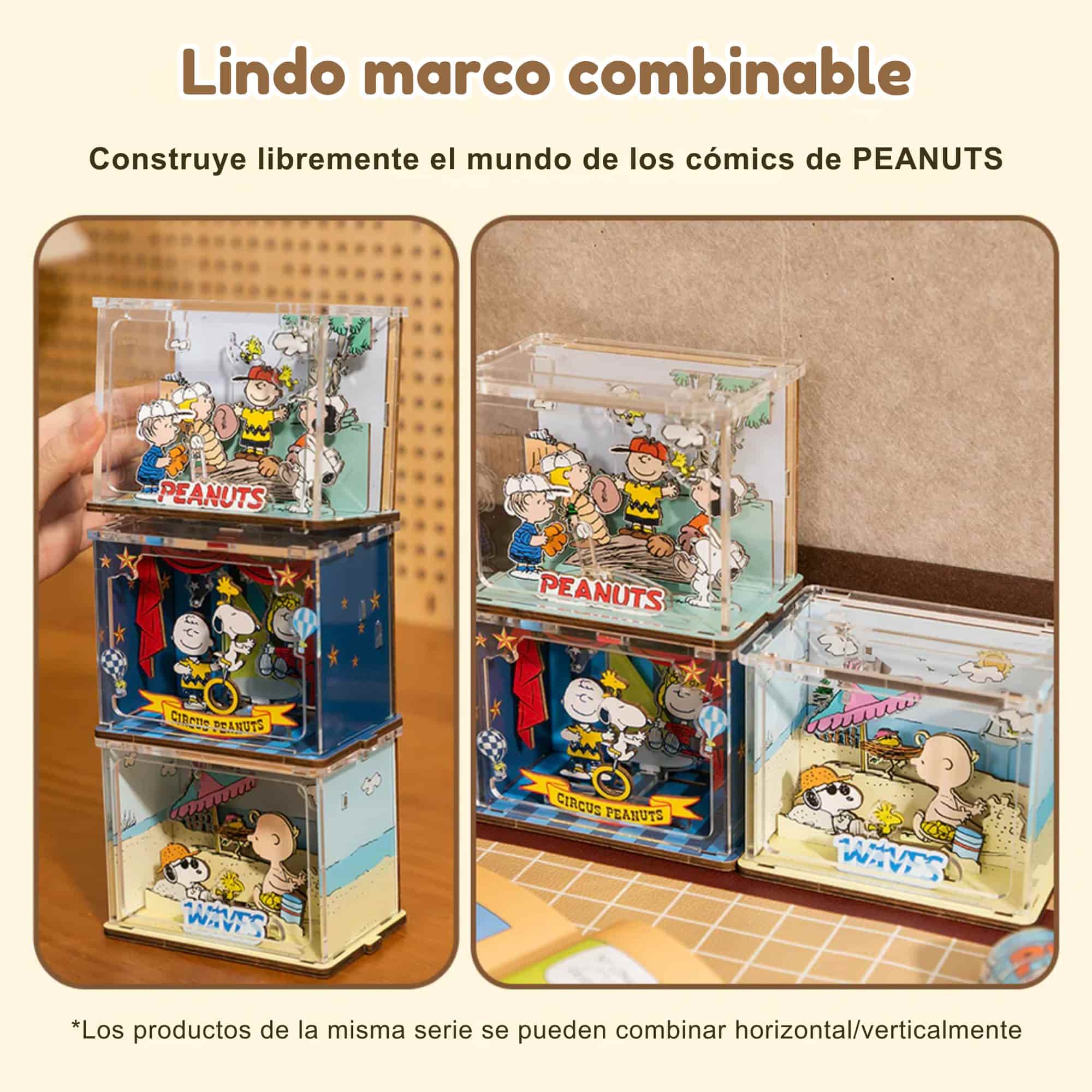 Puremind - Casa Miniatura Snoopy Baseball Time Wooden Mini Scene - Image 6
