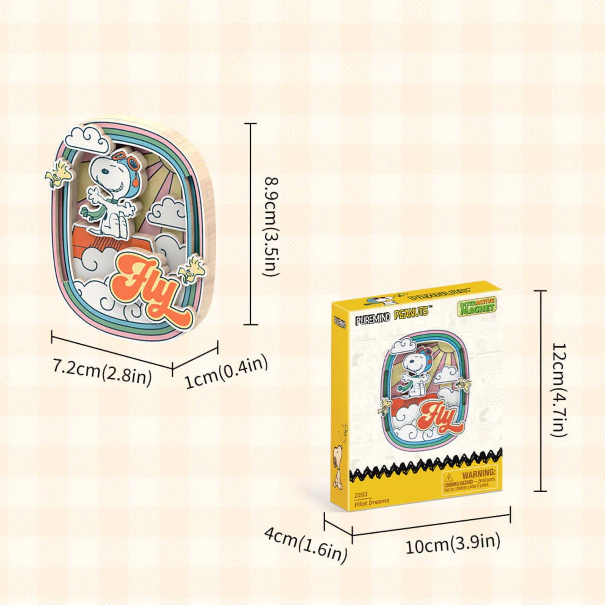 Puremind - Imán Snoopy Pilot Dreams Wooden Magnet - Image 8