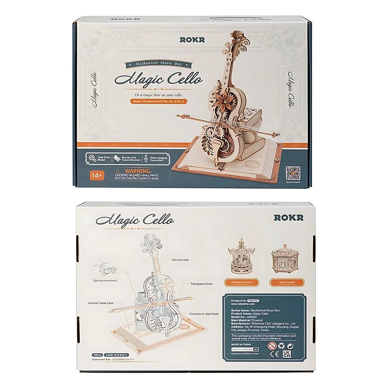 Rokr Mechanical Music Box - Puzzle 3D Magic Cello - Image 3